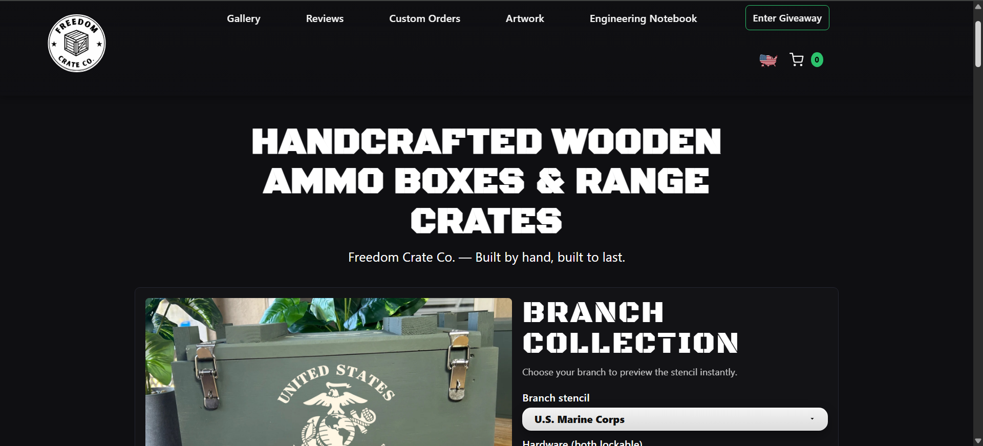 Freedom Crate Co ecommerce